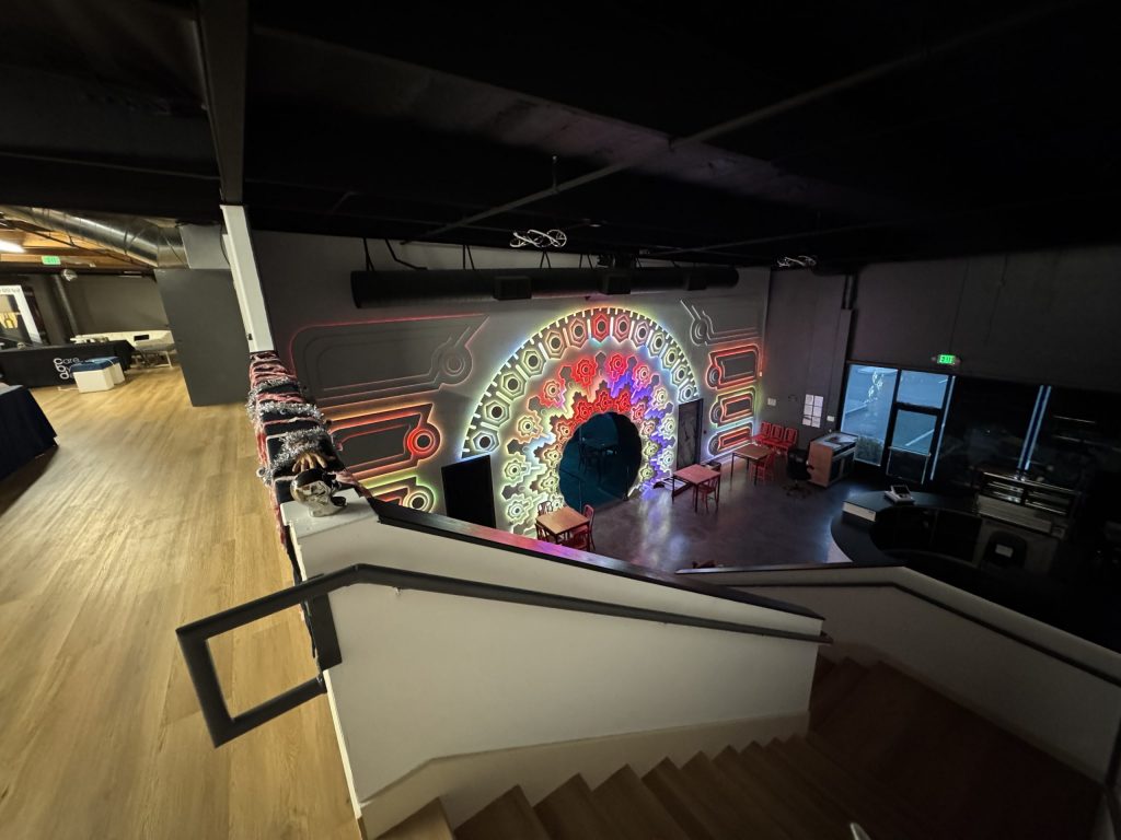 The Portal of Wonder and stairs down to the cafe.