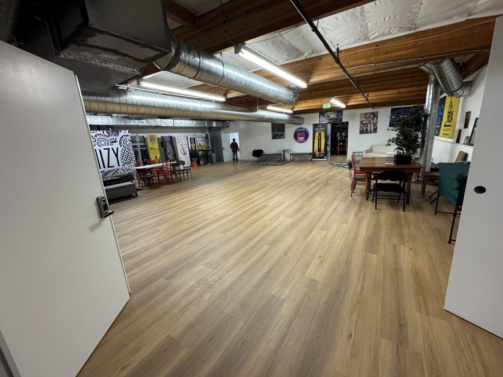 The large open room at The Upstairs.