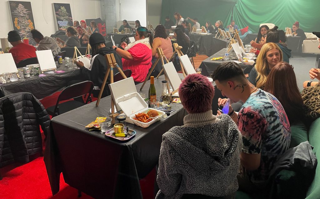 A paint night event years ago at The Upstairs