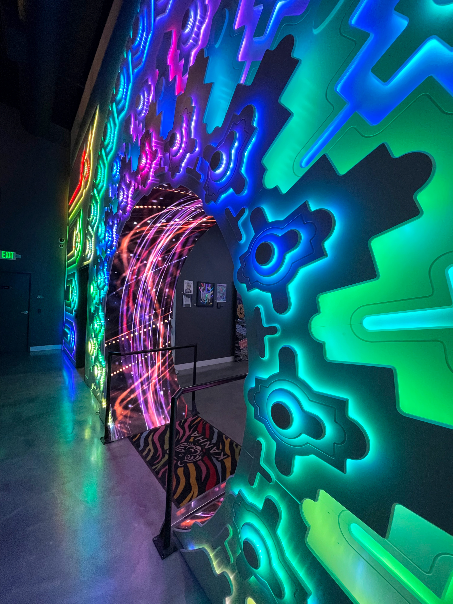 The Portal of Wonder - an installation of light and color at Cafe Dobe.
